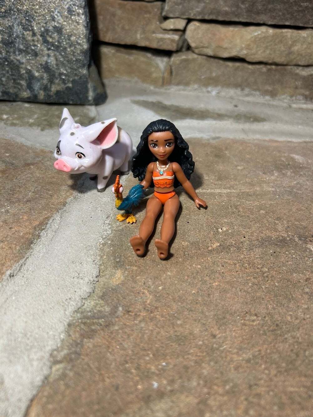 Moana , Pug and Hei Hei figures